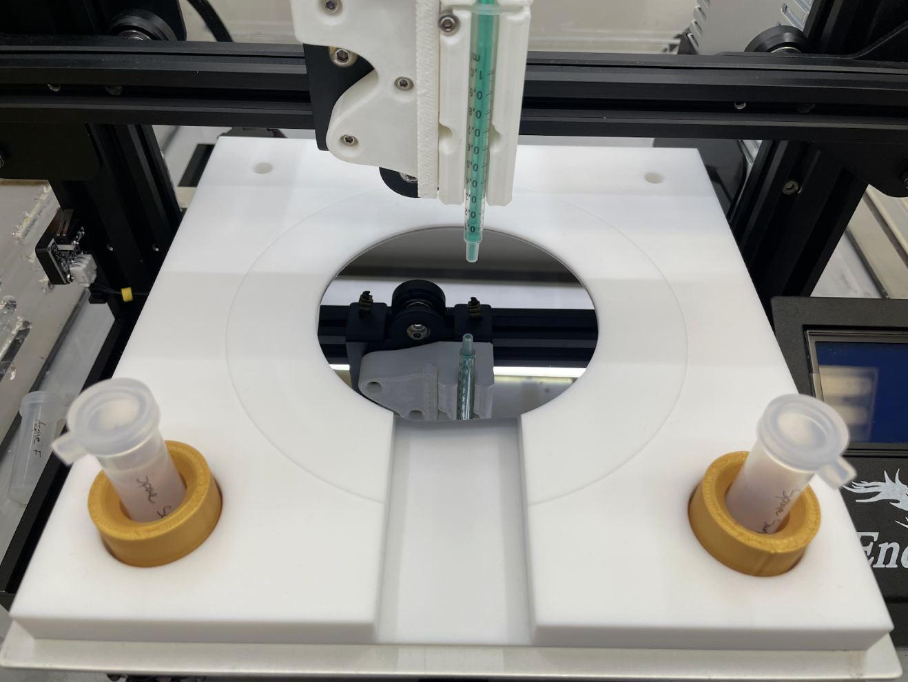 VPD base with syringe